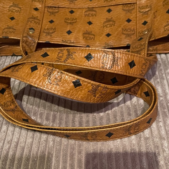 MCM Cognac Visetos Tote Bag - Picture 3 of 16